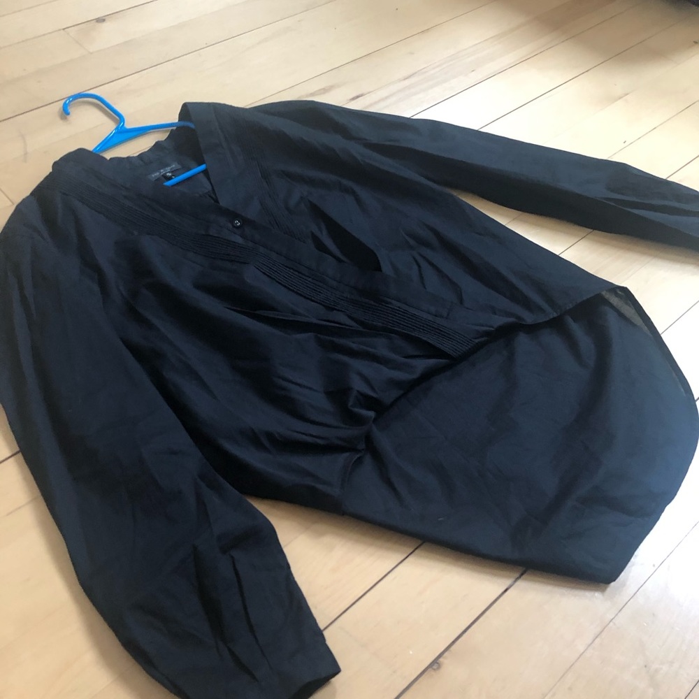 Rag and Bone Miranda Surplice size medium black blouse 100% cotton